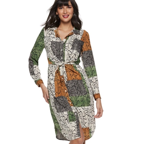 NEW Nine West Snakeskin Print Midi Size XS - Picture 1 of 9